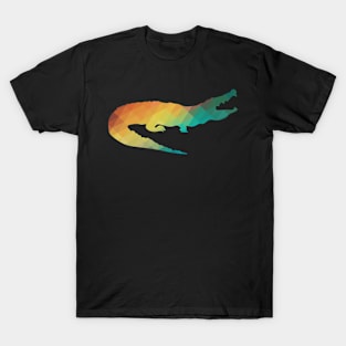 Rainbow alligator silhouette T-Shirt